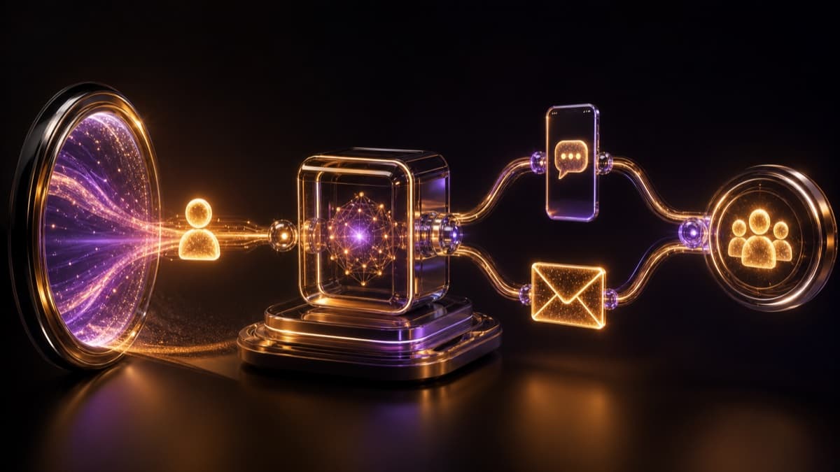 Connected advertising, CRM, SMS, and email automation system